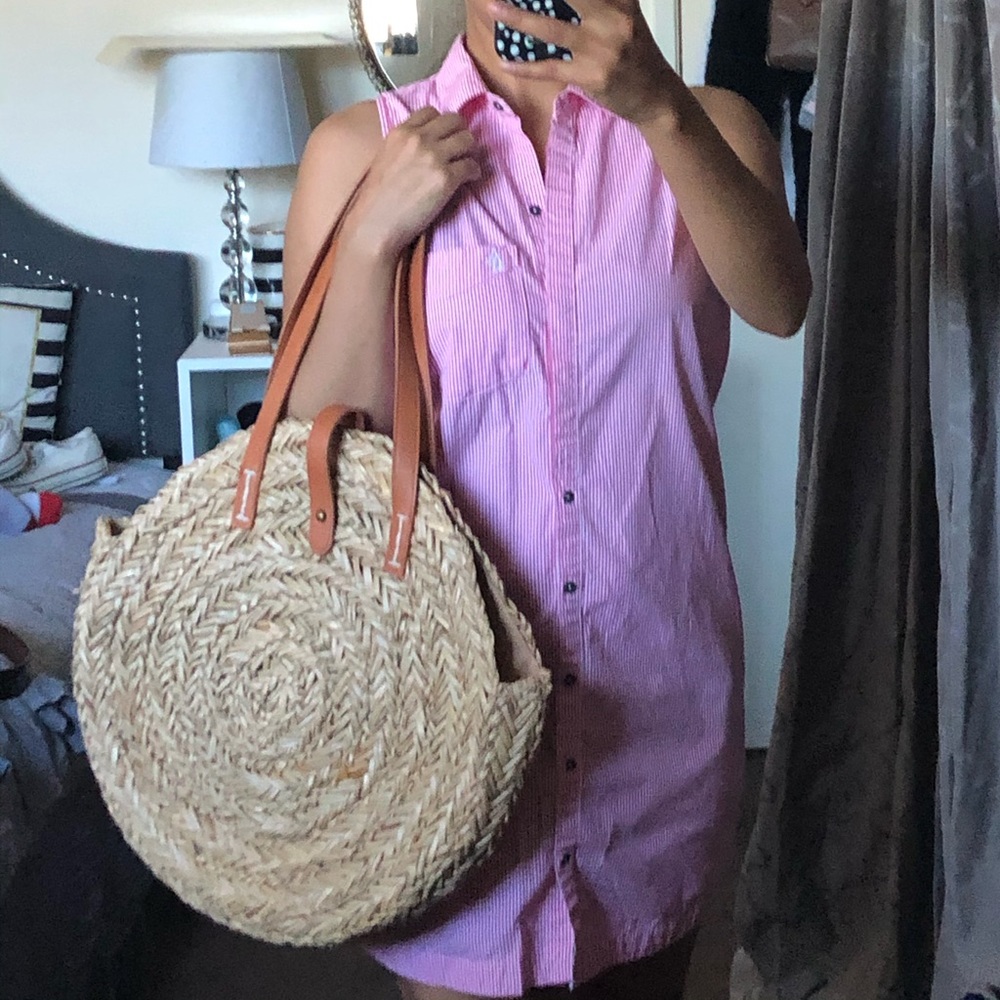 Universal Thread Straw Natural Purse Handbag - image 3